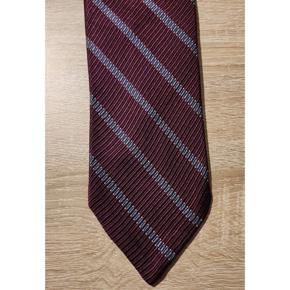 Robert Talbott Seven Fold Silk Tie Purple Blue Stripe Hand Sewn Italy 2/40
